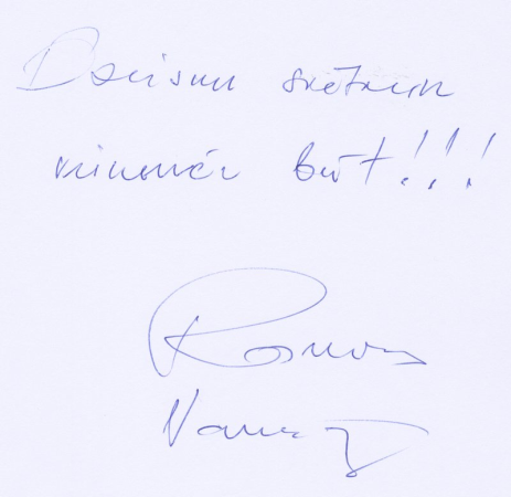 Romāna Vanaga vēlējums Dziesmu un deju svētkiem