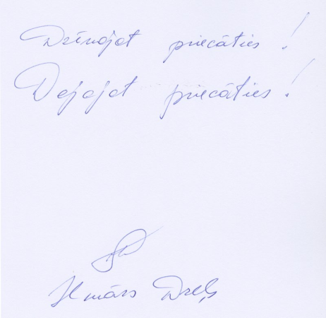 Ilmāra Dreļa vēlējums Dziesmu un deju svētkiem