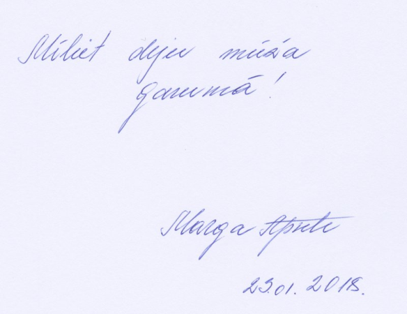 Margas Apsītes vēlējums Dziesmu un deju svētkiem