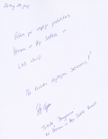 Selgas Apses vēlējums Dziesmu un deju svētkiem