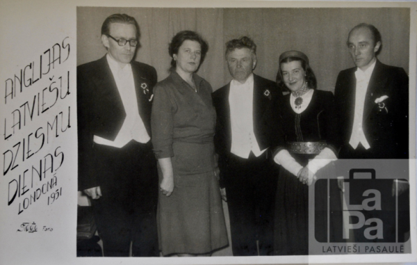 Diriģenti un solisti Anglijas latviešu Dziesmu dienās Londonā 1951. gadā