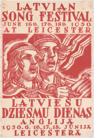Latviešu dziesmu dienas Anglijā 1950. g. 16., 17., 18. jūnijā Leicesterā
