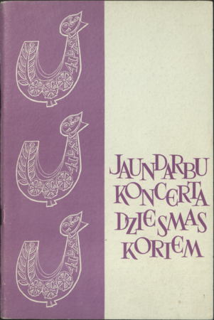 Jaundarbu koncerta dziesmas : jauktam un vīru korim
