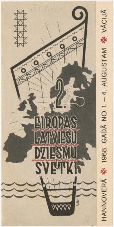 2. Eiropas latviešu dziesmu svētki : Hannoverā, 1968. gadā no 1.-4.augustam Vācijā : [programma]