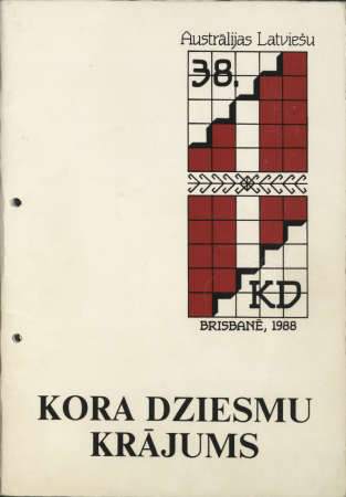 Kora dziesmu krājums : Austrālijas latviešu 38. kultūras dienas 1988. g. Brisbanē.