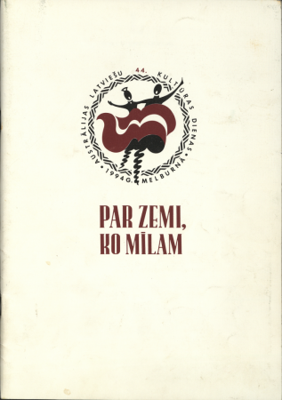 Par zemi, ko mīlam : kora dziesmu krājums
