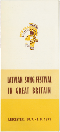 VIII Anglijas latviešu dziesmu dienas Lesterā : Latvian song festival in Great Britain, Leicester, 30.7.-1.8.1971 : programma