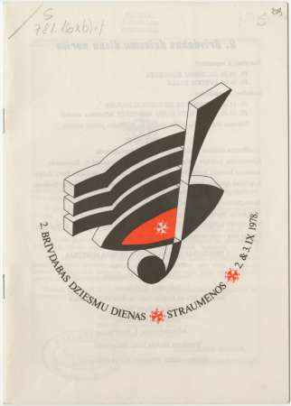 2. Brīvdabas dziesmu dienas Straumēnos 2&3 IX 1978. : [programma]