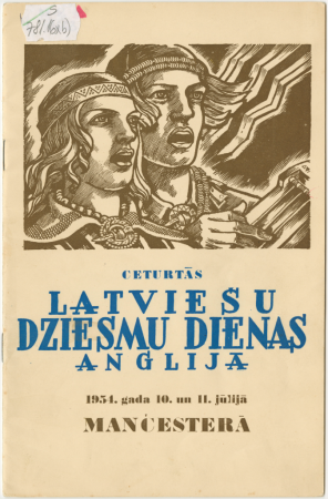 Ceturtās Latviešu dziesmu dienas Anglijā : 1954.g. 10. un 11. jūlij,. Mančesterā : [materiāli]