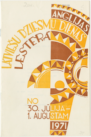 Anglijas latviešu dziesmu dienu atskaņas Londonā, 1971. g. 16. oktobrī : [programma]