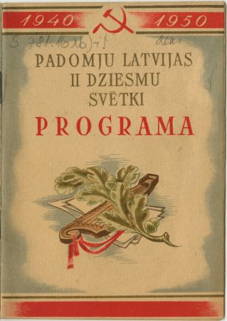 Padomju Latvijas II dziesmu svētki : programa