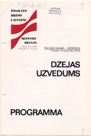 Dzejas uzvedums : Tautas namā-Borgen, Pirmdien, 18. jūnijā, plkst. 22.00 : programma