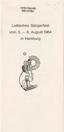 Lettisches Sängerfest vom 5.-8. August 1964 in Hamburg : [programma]