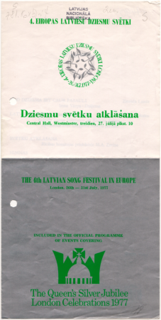Dziesmu svētku atklāšana : Central Hall, Westminster, sestdien, 27.jūlijā plkst. 10 : [programma]