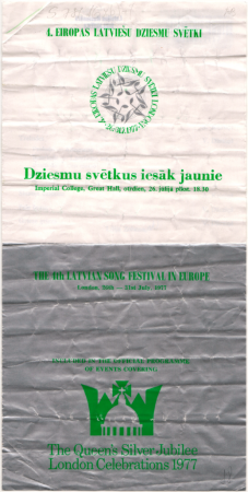 Dziesmu svētkus iesāk jaunie : Imperial College, Great Hall, otrdien, 26.jūlijā plkst. 18.30. : [programma]