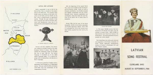 4. Vispārējie latviešu Dziesmu svētki Amerikā, Klīvlendā, 1968. gads - "Latvian Song Festival" informatīvs buklets : [buklets]