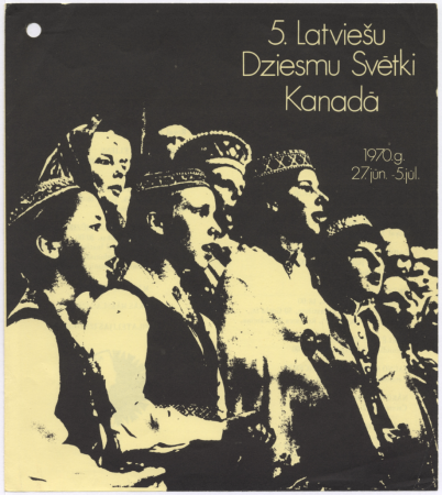 5. Latviešu Dziesmu Svētki Kanādā, 1970. gadā : [veidlapa]