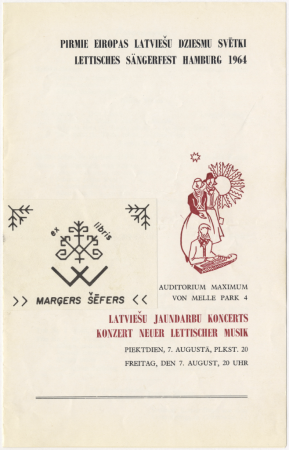 Pirmie Eiropas latviešu dziesmu svētki 1964. gadā : Latviešu jaundarbu koncerts : [programma]