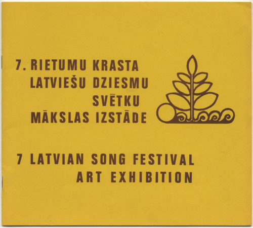7. Rietumu krasta latviešu dziesmu svētku mākslas izstādes katalogs
