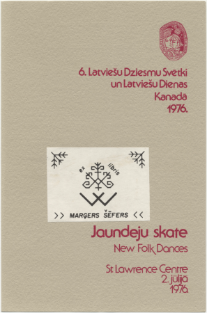 6. Latviešu Dziesmu Svētki un Latviešu Dienas Kanādā : Jaundeju skate : [programma]