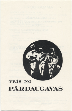 6. Rietumu krasta Latviešu dziesmu svētki Sietlā, 1975. gadā : muzikālā priekšnesuma "Trīs no Pārdaugavas" programma : [programma]