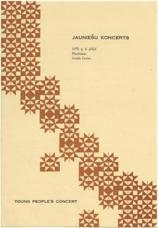 6. Rietumu krasta Latviešu dziesmu svētki Sietlā, 1975. gadā : Jauniešu koncerts : [programma]