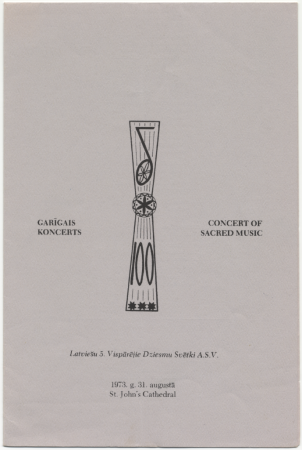 Latviešu 5. Vispārējie dziesmu svētki ASV, 1973. gadā Klīvlandē : Garīgais koncerts : [programma]