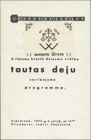 5. Rietumu krasta latviešu dziesmu svētku tautas deju sarīkojuma programma : [programma]