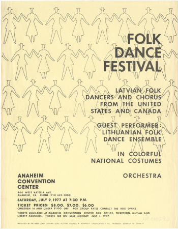 Folk Dance Festival: Latvian folk dancers and chorus from the United States and Canada : [plakāts]