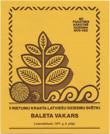 7. Rietumu krasta latviešu dziesmu svētki 1977. gadā Losandželosā : Baleta vakars : [programma]