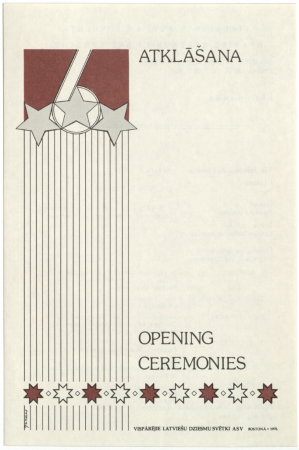 6. Vispārējie latviešu Dziesmu svētki Amerikā, Bostonā, 1978. gadā : Atklāšanas ceremonija : [programma]