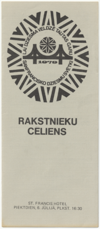 Astotie Rietumu krasta latviešu dziesmu svētki Sanfrancisko, 1979. gadā : Rakstnieku cēliens