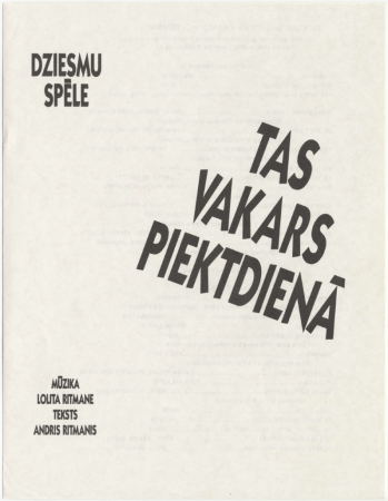Dziesmu spēle "Tas vakars Piektdienā"