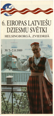 6. Eiropas latviešu Dziesmu svētki Helsingborgā, Zviedrijā, 1989. gadā : Informatīvs buklets