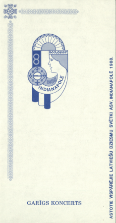 8. Vispārējie latviešu Dziesmu svētki Amerikā, Indianapolē, 1988. gadā : Garīgs koncerts
