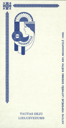 8. Vispārējie latviešu Dziesmu svētki Amerikā, Indianapolē, 1988. gadā : Tautas deju lieluzvedums