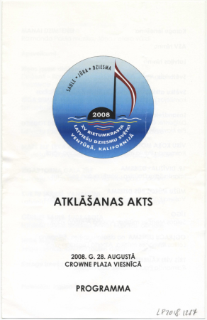 15. Rietumkrasta Latviešu Dziesmu svētki Venturā, Kalifornijā 2008. gadā : Atklāšanas akts