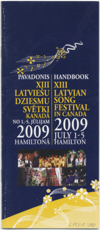 13. Latviešu Dziesmu svētki Kanādā, Hamiltonā 2009. gadā : Buklets