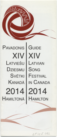 14. Latviešu Dziesmu svētki Kanādā, Hamiltonā 2014. gadā : Buklets