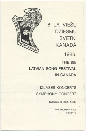 8. Latviešu dziesmu svētki Kanādā, 1986. gadā : Izlases koncerts
