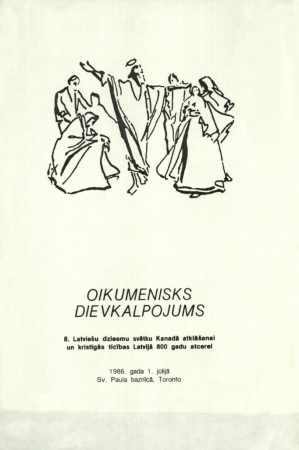 8. Latviešu dziesmu svētki Kanādā, 1986. gadā : Oikumenisks dievkalpojums
