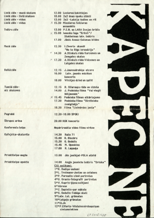 3. Pasaules brīvo latviešu dziesmu dienas un kultūras svētki Vācijā, Minsterē 1987. gadā : Kultūras programma "Kāpēc ne?"