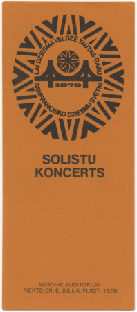 8. ASV Rietumkrasta latviešu dziesmu svētki Sanfrancisko, 1979. gadā : Solistu koncerts