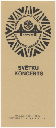 8. ASV Rietumkrasta latviešu dziesmu svētki Sanfrancisko, 1979. gadā : Svētku koncerts