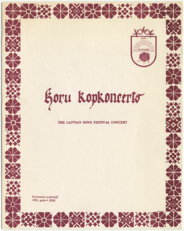 9. ASV Rietumkrasta latviešu dziesmu svētki Portlendā 1982. gadā : Koru kopkoncerts