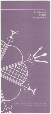 Portlandes prieku programma. IX Rietumkrasta dziesmu svētki 1982. gadā no 30. jūnija līdz 4. jūlijam Portlandē