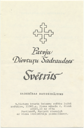 Latvju Dievturu sadraudzes svētrīts : [programma]