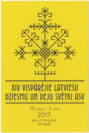 XIV vispārējie latviešu dziesmu un deju svētki ASV : 29. jūnijs-3. jūlijs 2017. Baltimorā Merilandē