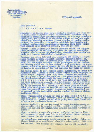 Vēstule Andrim Vītoliņam