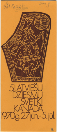 5. latviešu dziesmu svētki Kanādā : 1970. g. 27. jūn.-5.jūl. : [programma]
